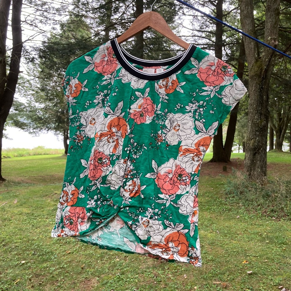Anthropologie Floral top NWOT Cotton